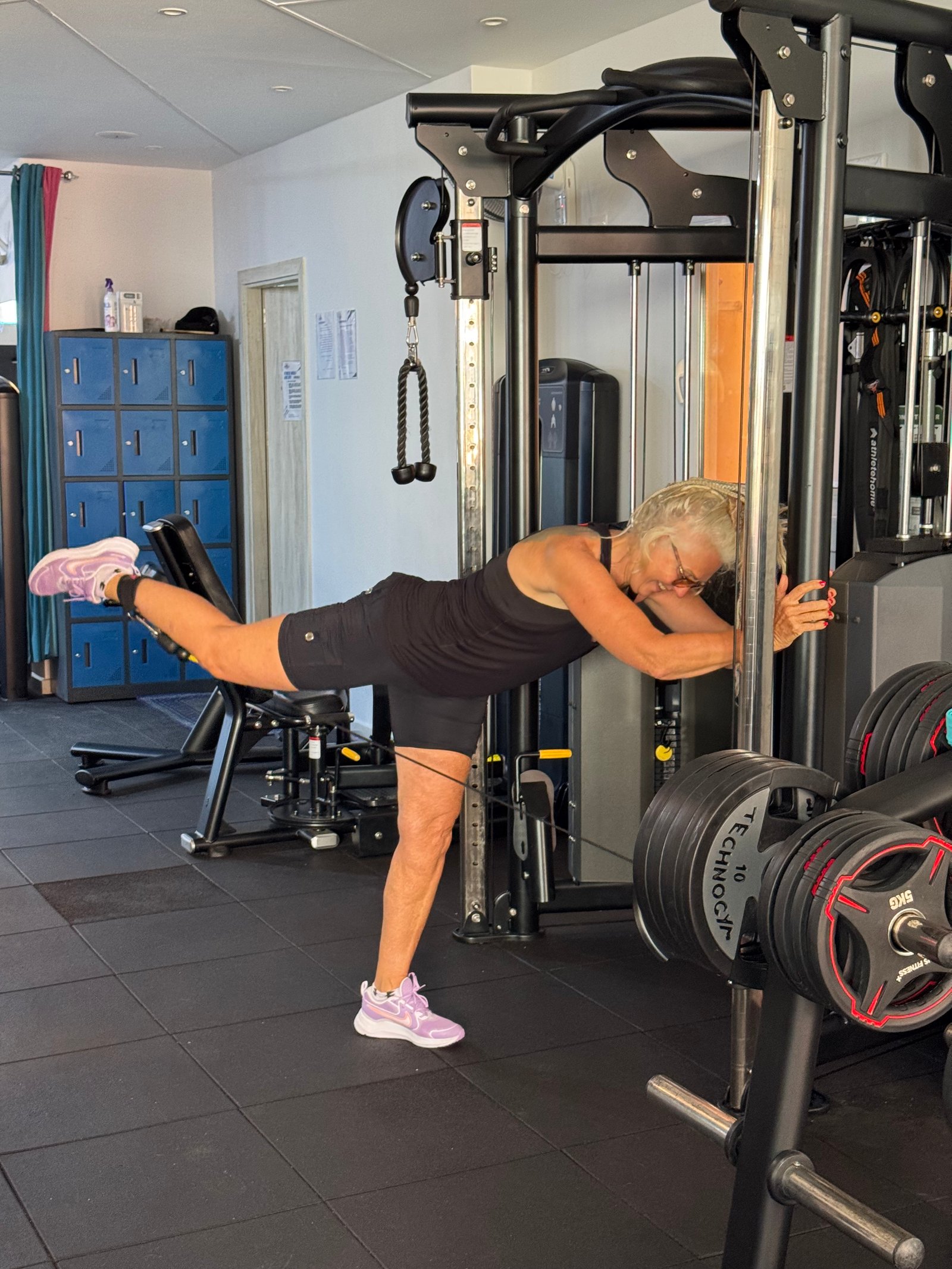 Strength training equipment at Fitness World & Spa